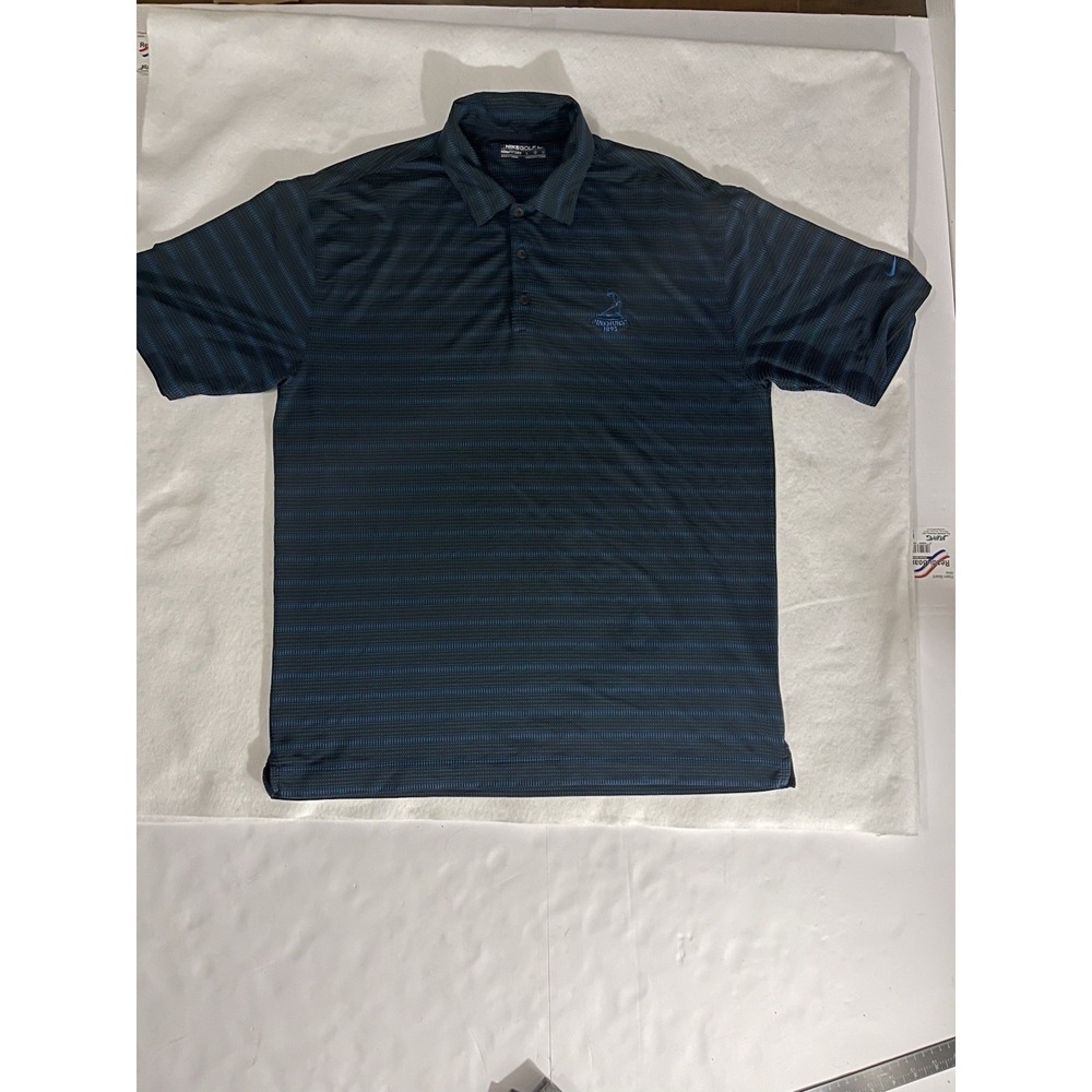 Nike Golf Dri Fit Mens Polo Blue Large Short Sleeve
